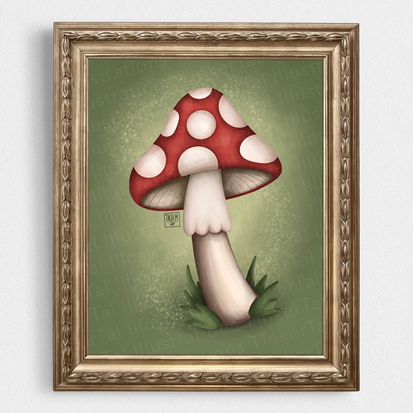 Spotted Mushroom Art Print