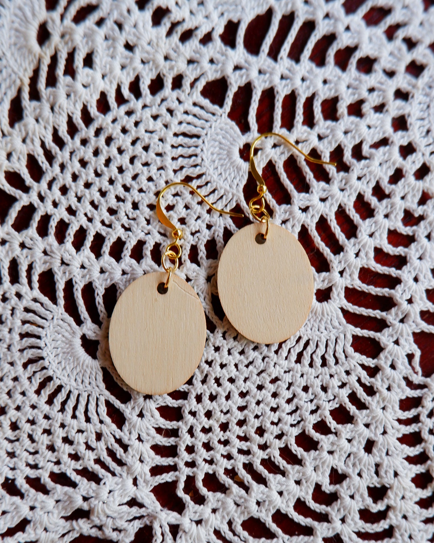Hand-Painted Earrings - Pacific Dogwood