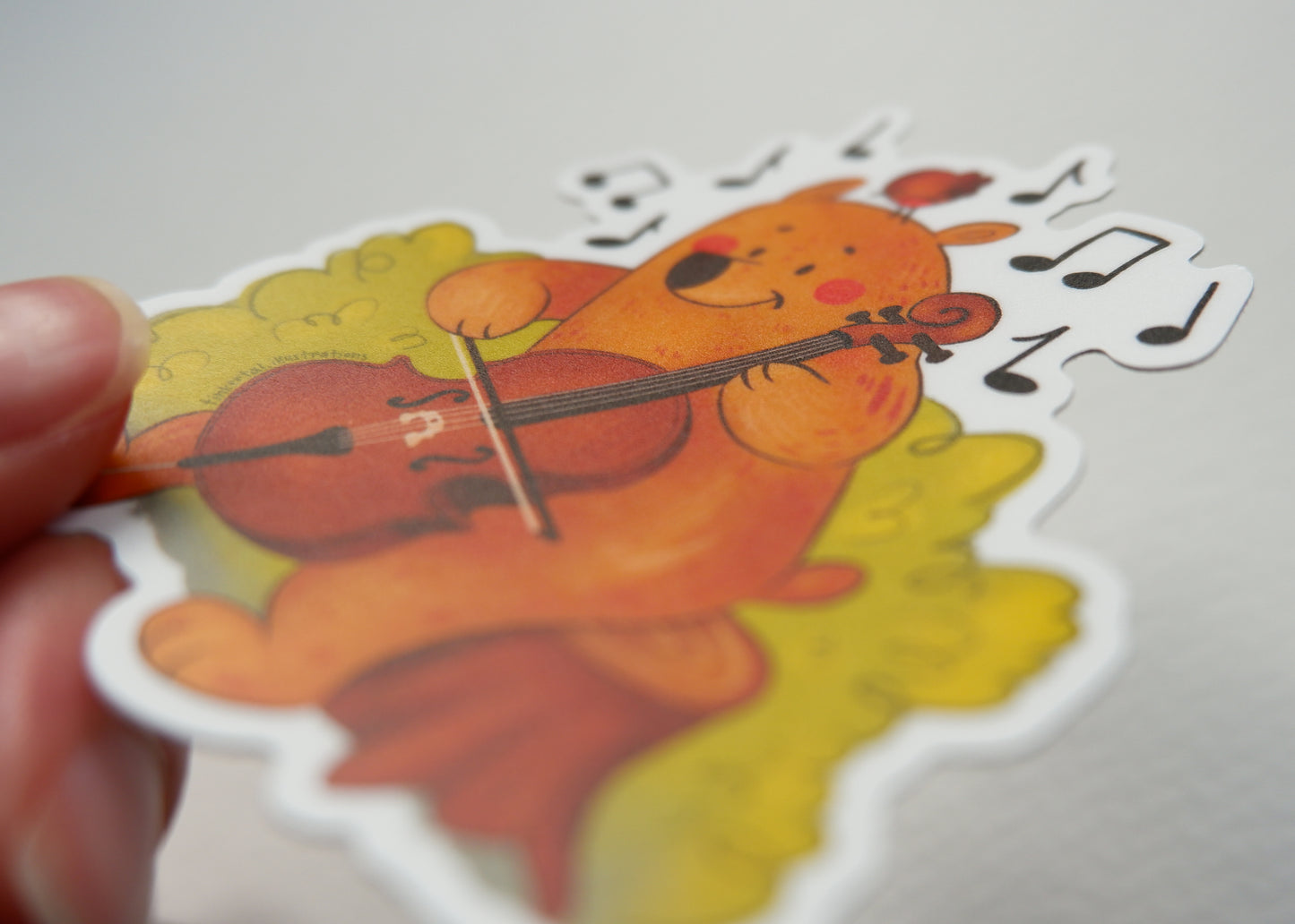 Cello Bear - Vinyl Sticker