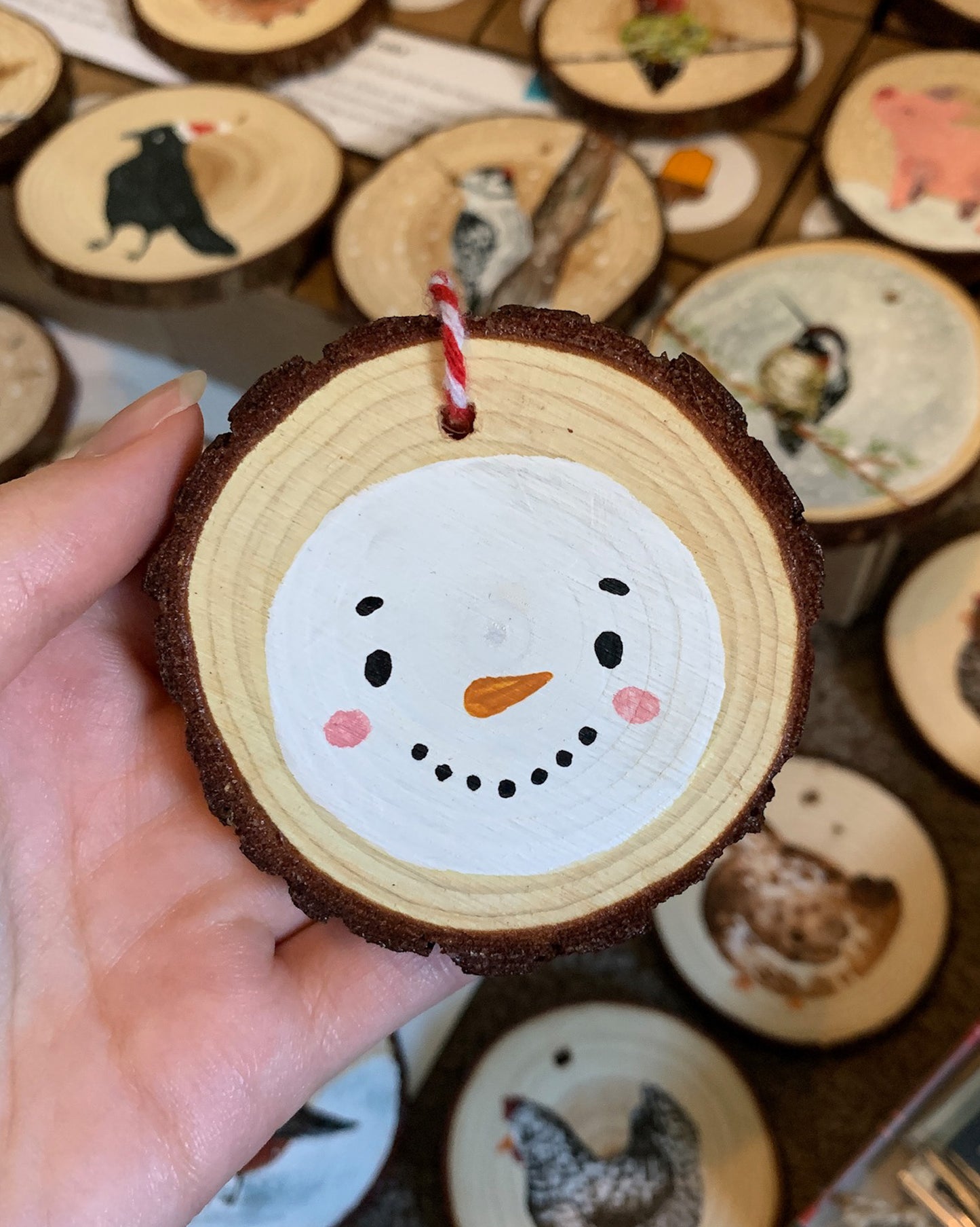 Snowman Hand-Painted Ornament