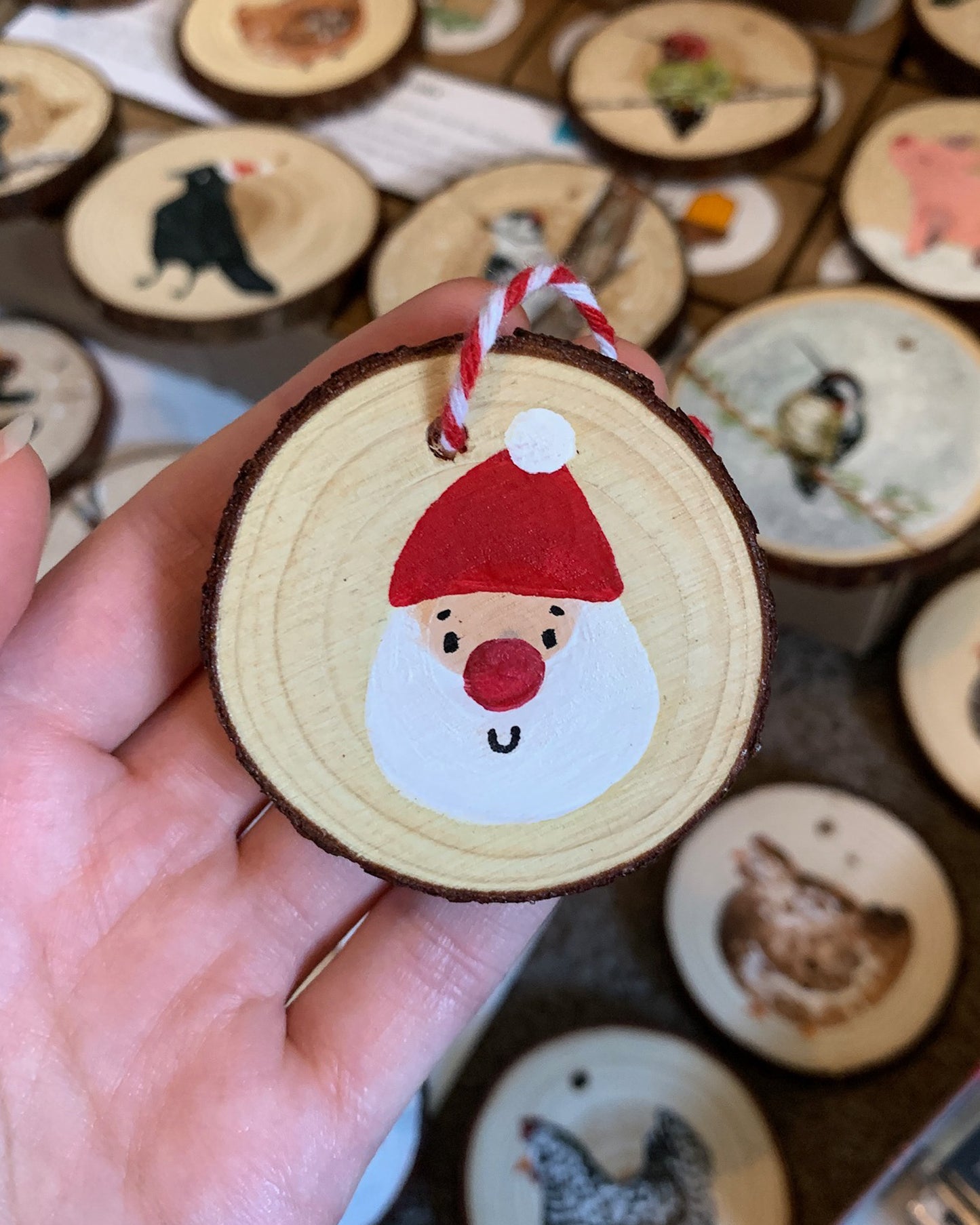 Santa - Hand-Painted Ornament