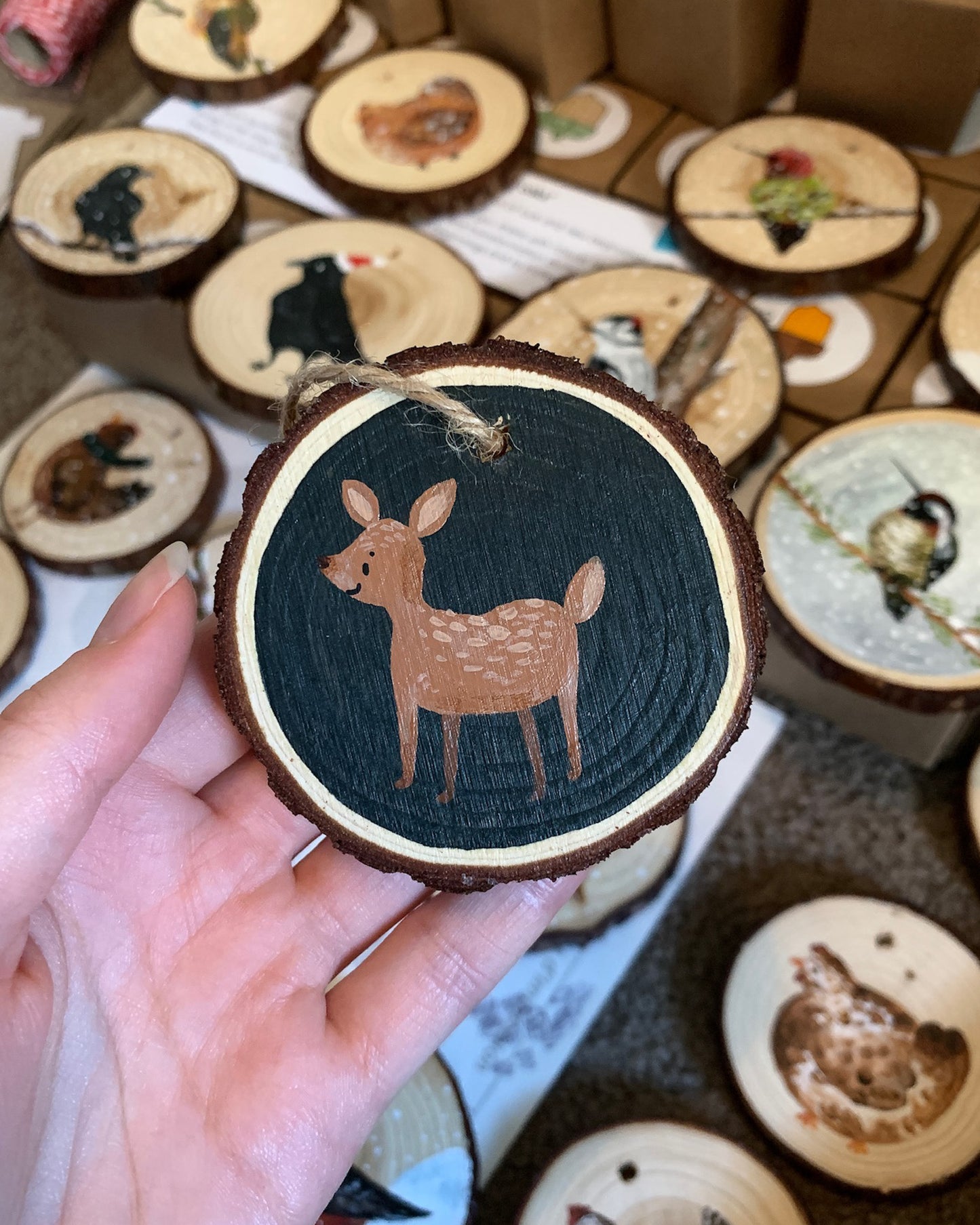 Deer Ornaments - Hand-Painted Ornaments