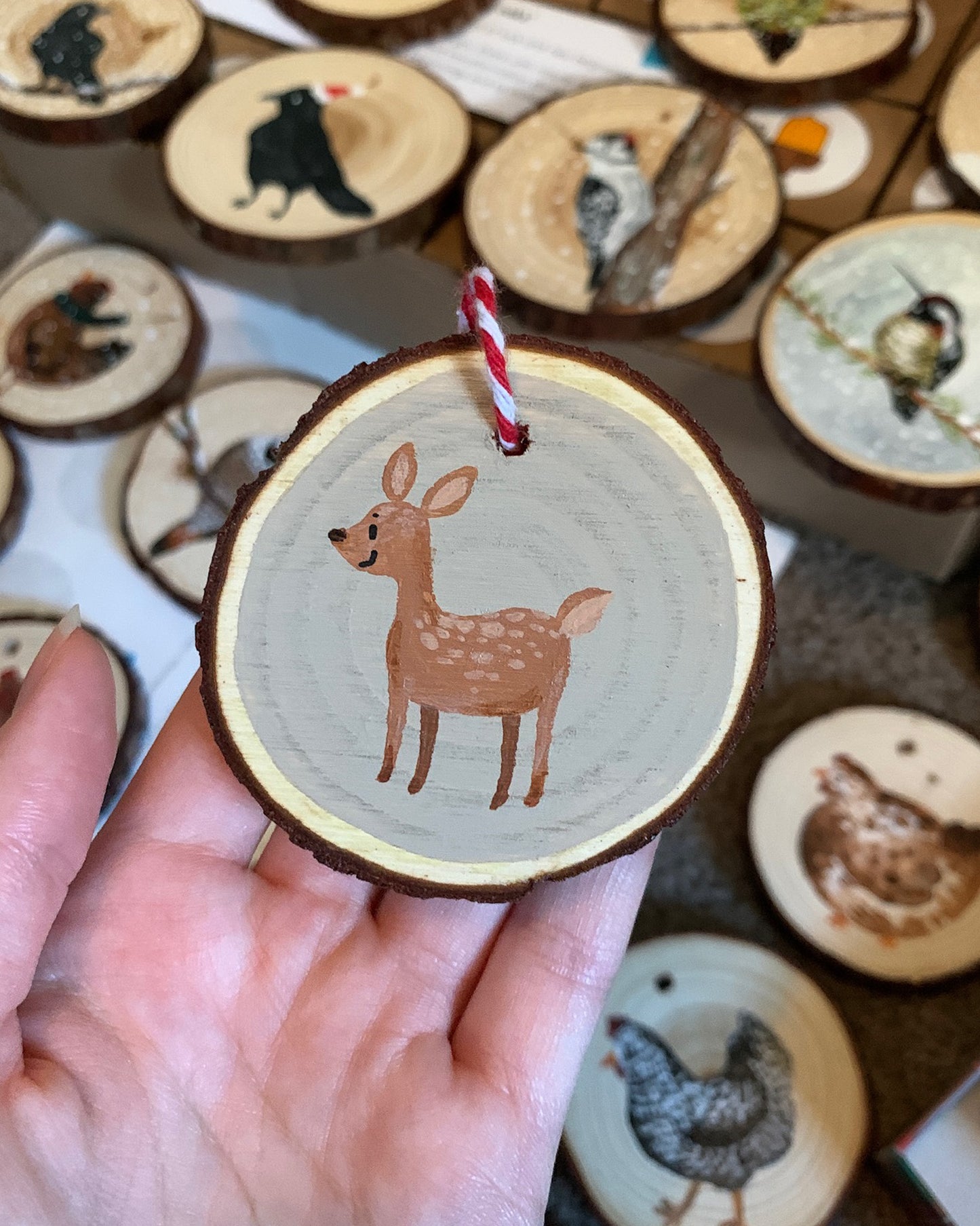Deer Ornaments - Hand-Painted Ornaments