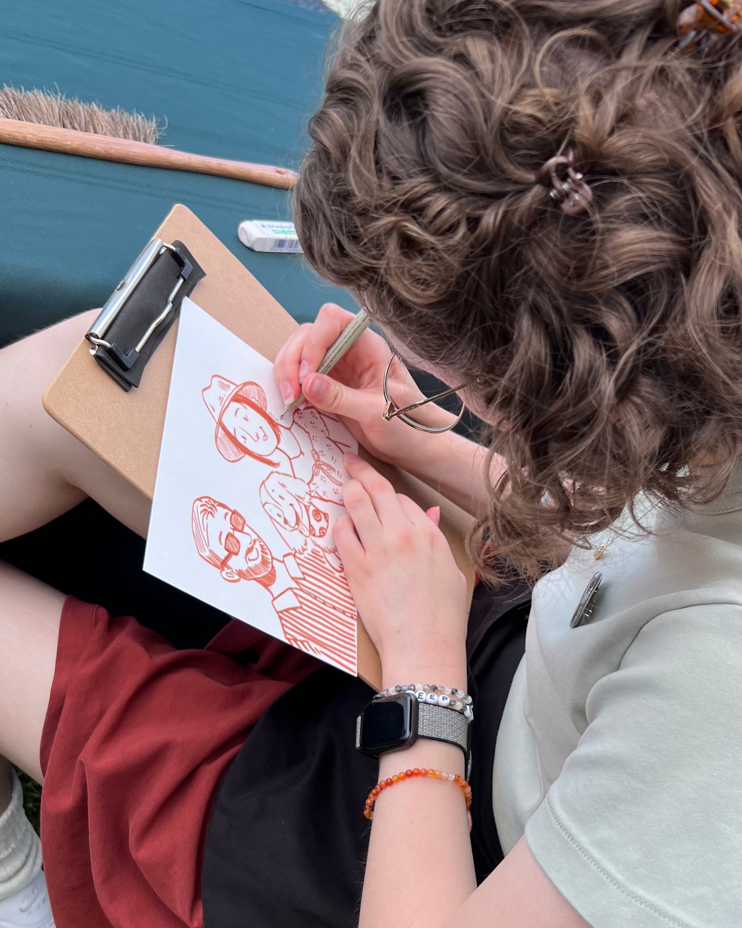 Custom Line Art Portrait - Hand Drawn in Ink