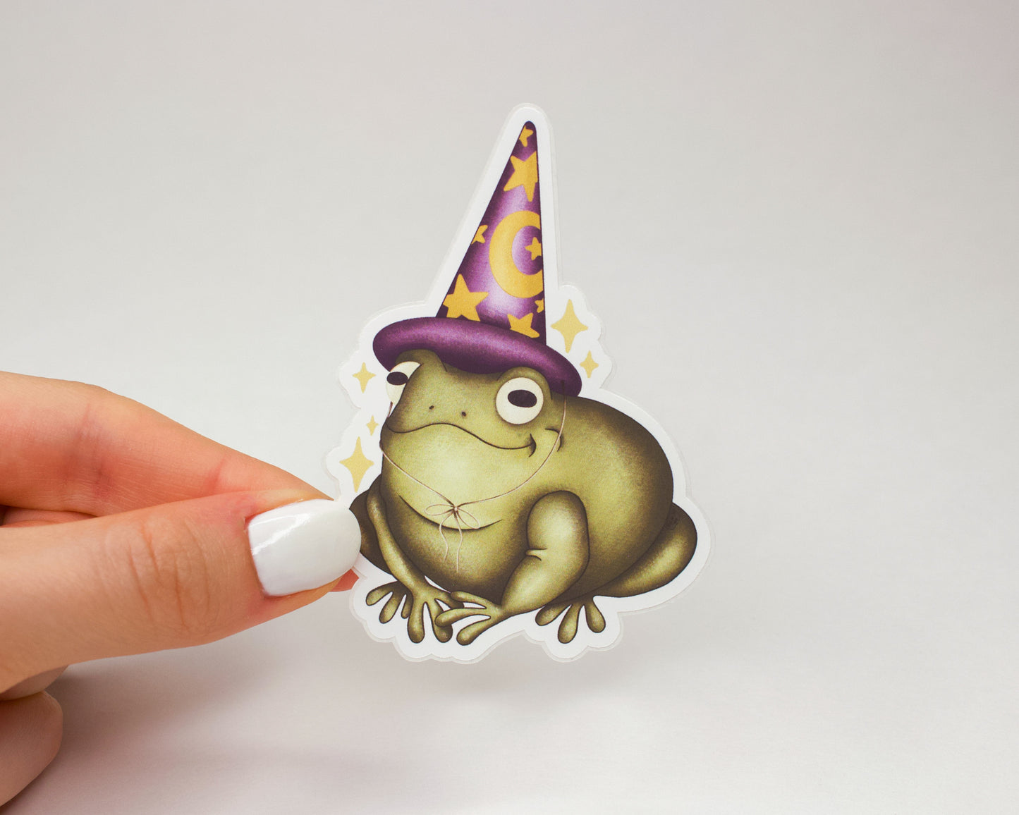 Handmade Frog Magician Sticker