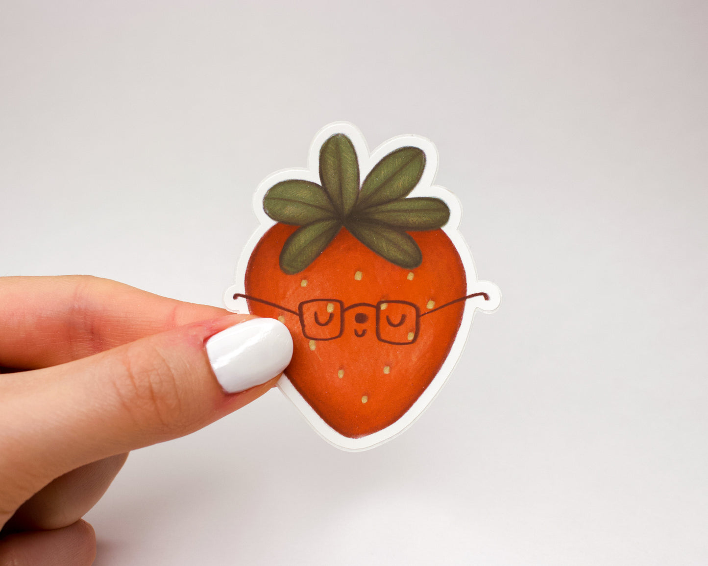 Handmade Funky Strawberry Sticker