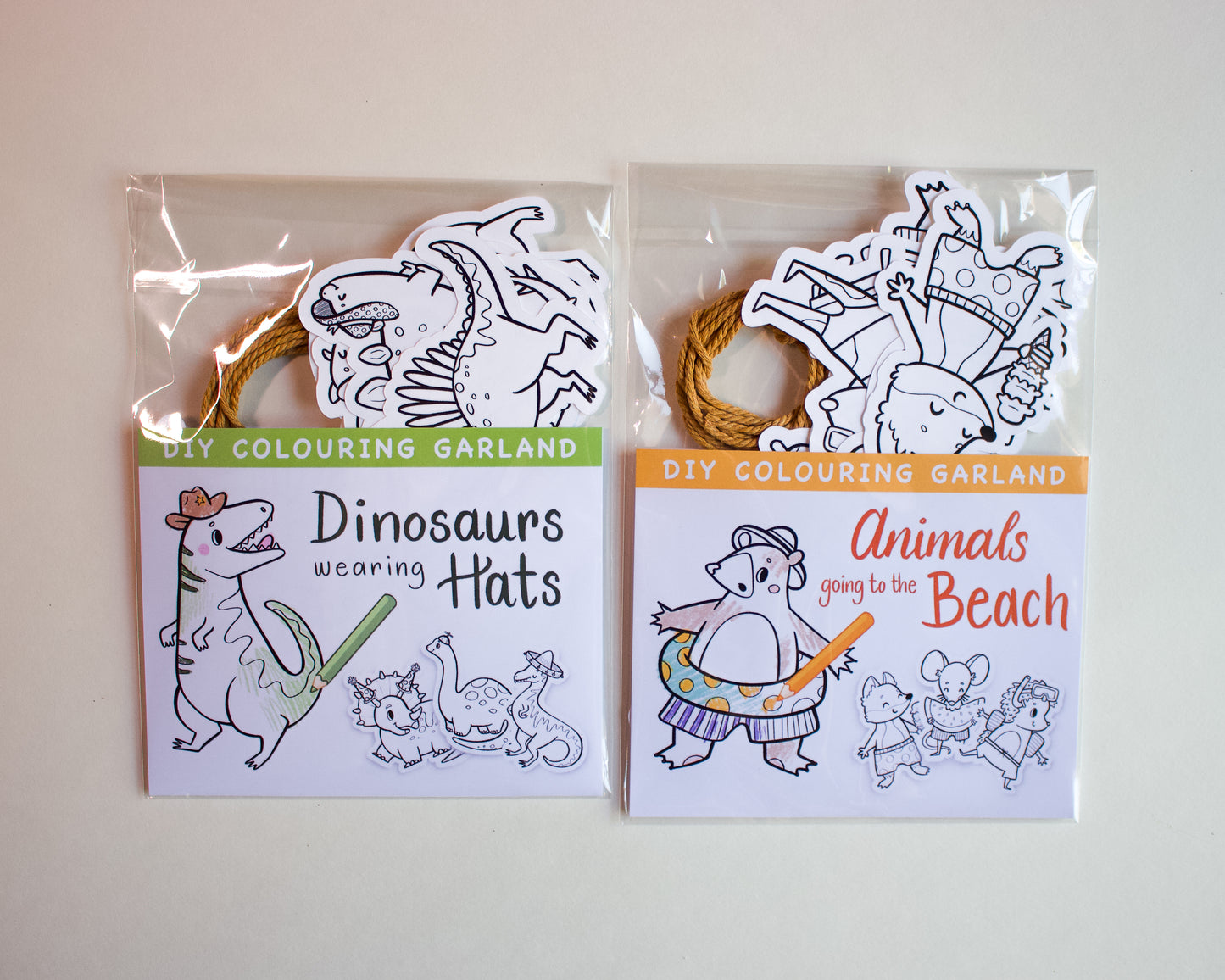 Beach Animal Colouring Garland