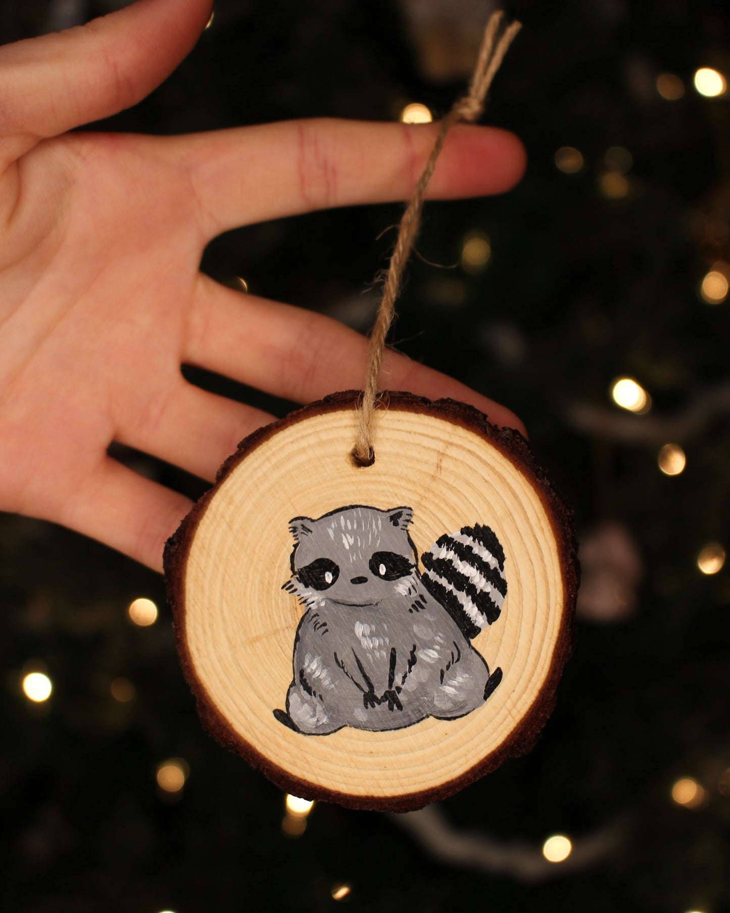 Raccoon Ornaments - Hand-Painted Ornaments