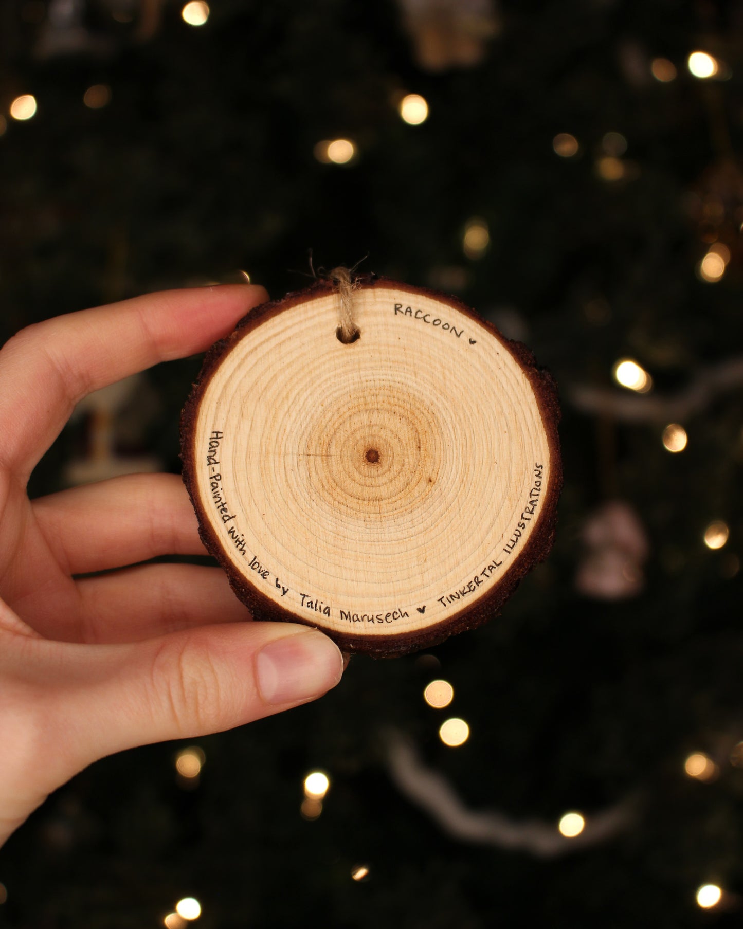 Raccoon Ornaments - Hand-Painted Ornaments