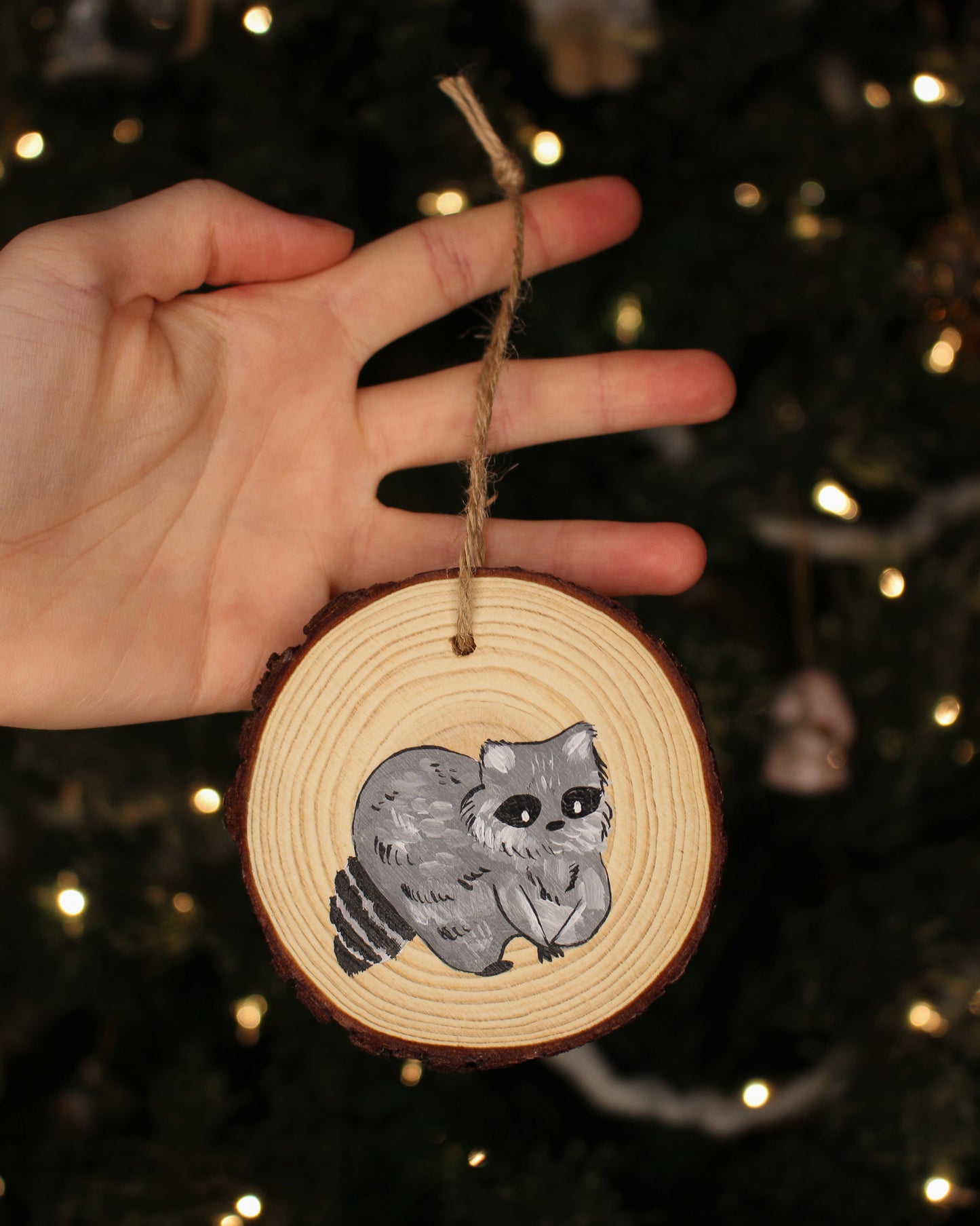 Raccoon Ornaments - Hand-Painted Ornaments