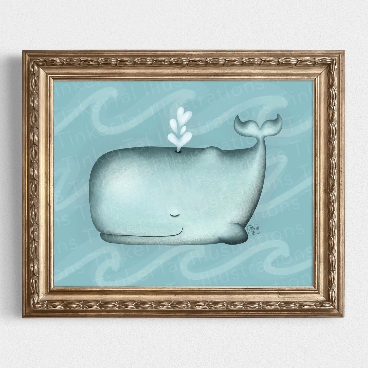 Blue Whale Art Print - Winston