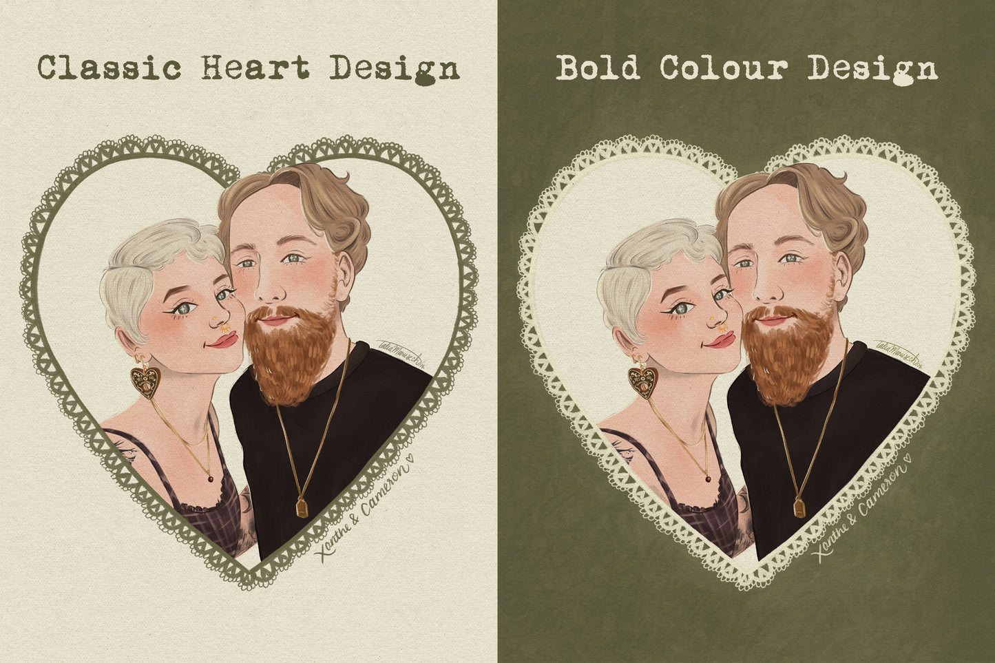 Custom Couple Portrait - Digital Download