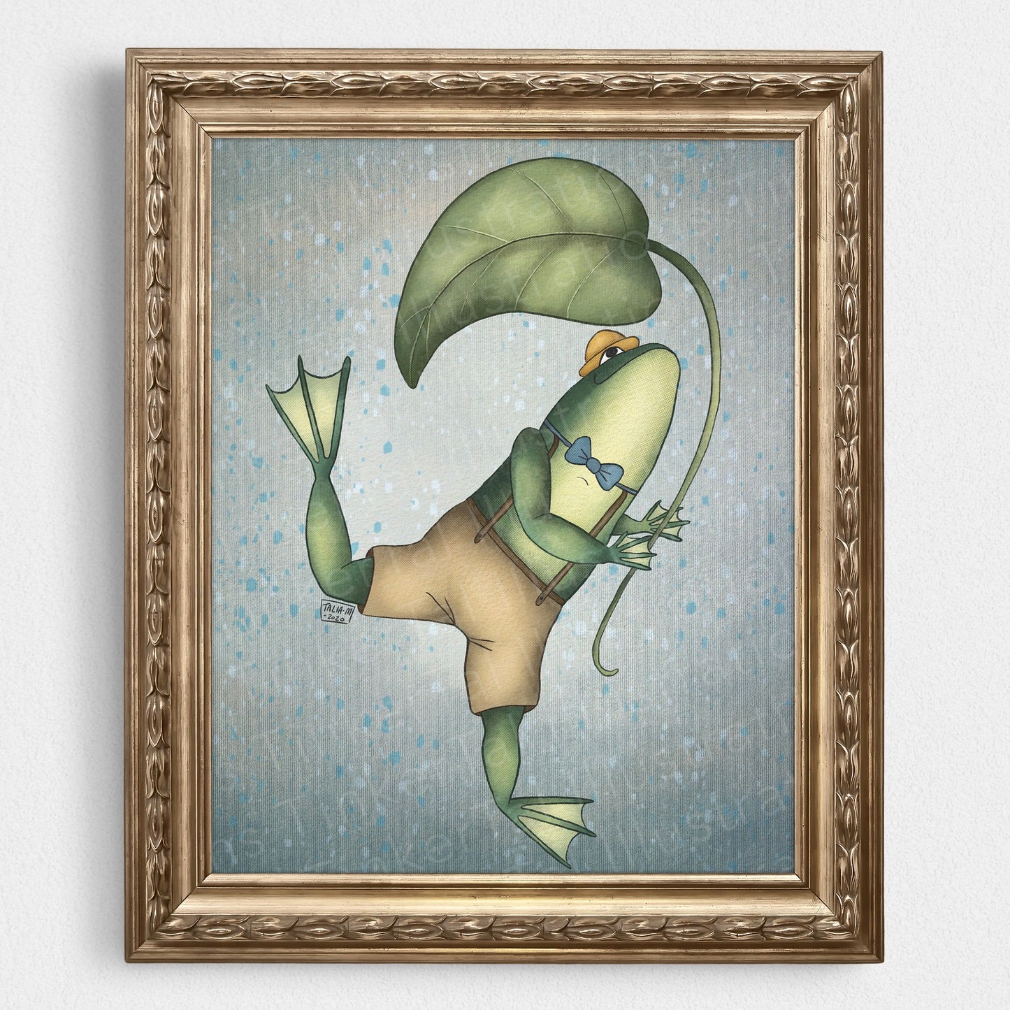'Rainy Day Frog' Art Print - Benjamin