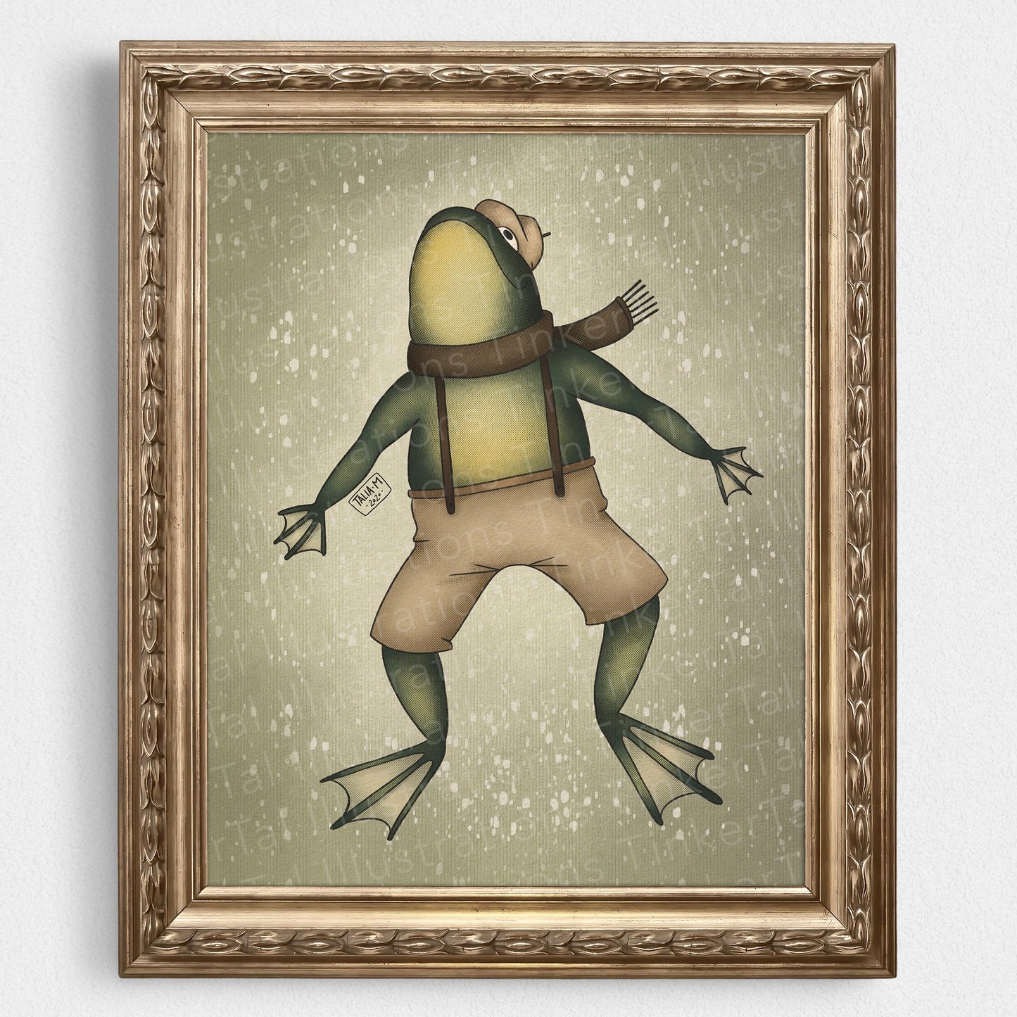 'Snow Flurry Frog' Art Print - Marcel
