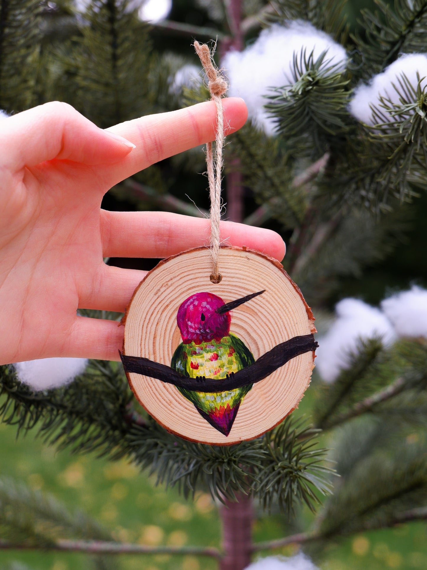 Hummingbird Ornaments (7) - Hand-Painted Ornaments
