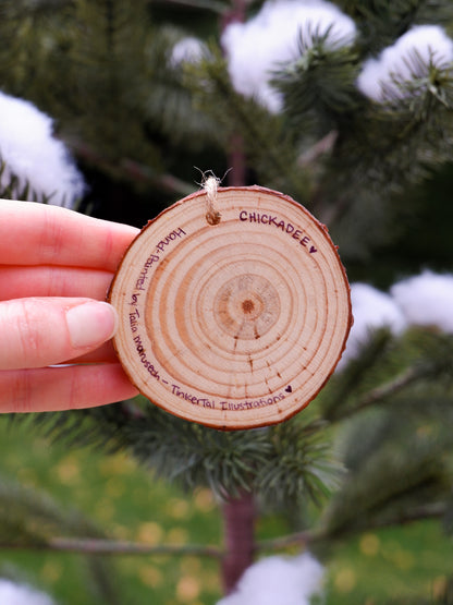 Chickadee Ornaments - Hand-Painted Ornaments (6)