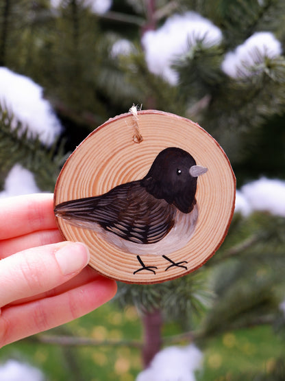 Junco Bird Ornaments (4) - Hand-Painted Ornaments