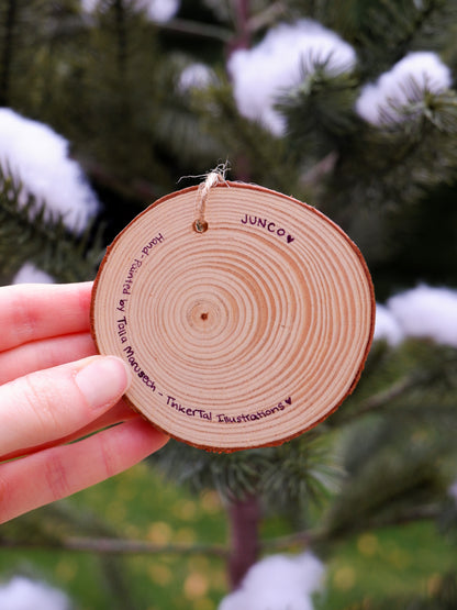 Junco Bird Ornaments (4) - Hand-Painted Ornaments