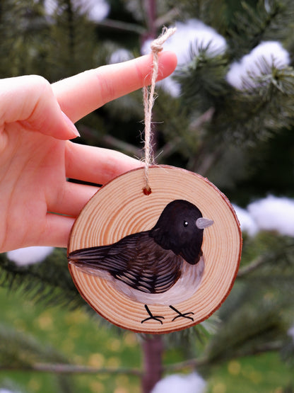 Junco Bird Ornaments (4) - Hand-Painted Ornaments