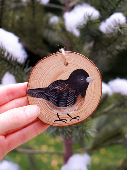 Junco Bird Ornaments (4) - Hand-Painted Ornaments