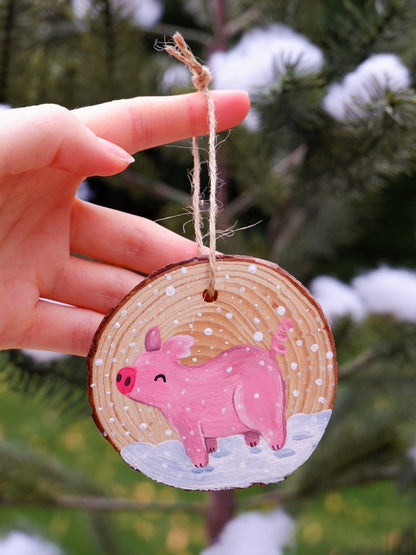 Pig Ornament - Hand-Painted Ornament