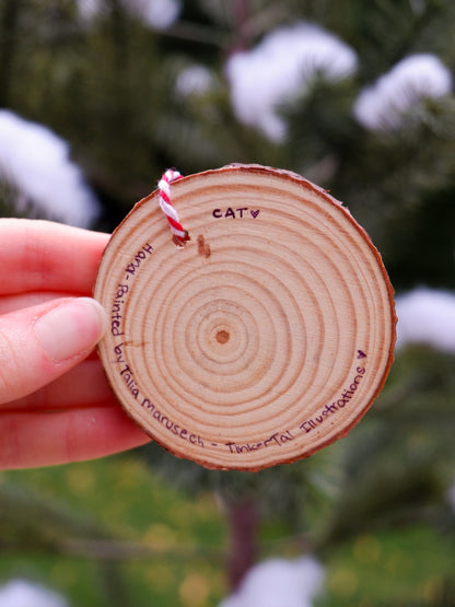 Pet Cats - Hand-Painted Ornaments (3)