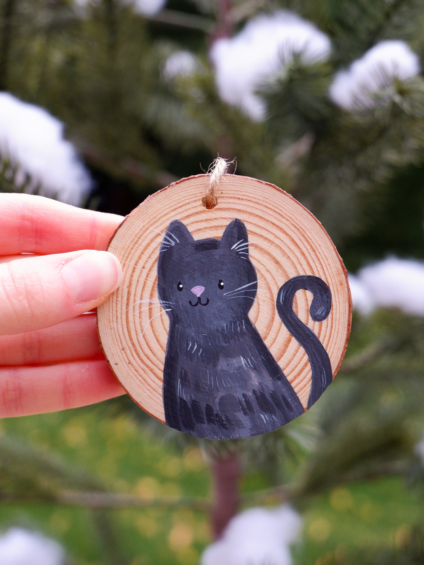 Pet Cats - Hand-Painted Ornaments (3)