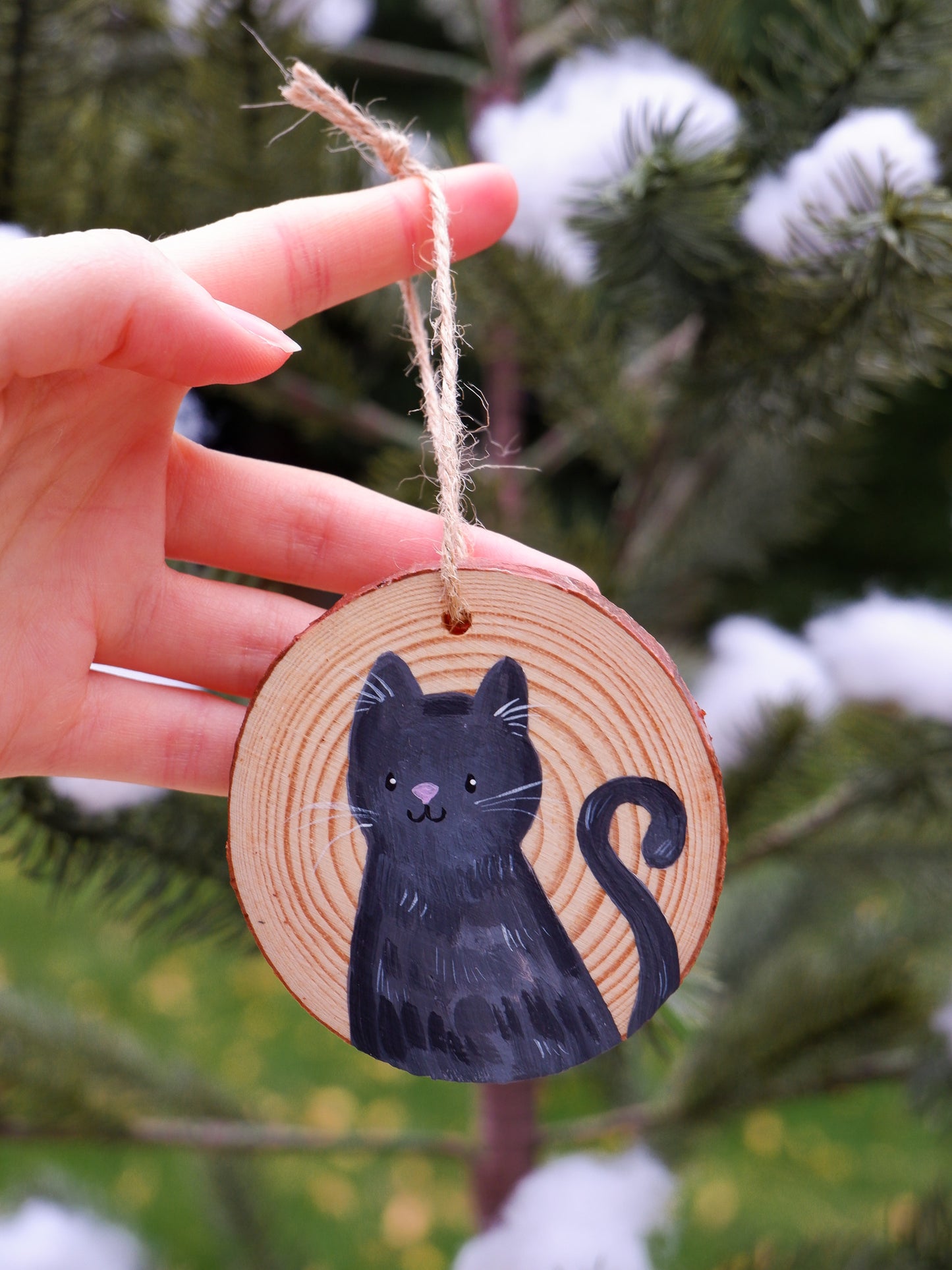 Pet Cats - Hand-Painted Ornaments (3)