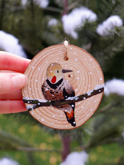Woodpecker Ornaments- Hand-Painted Ornaments (5)