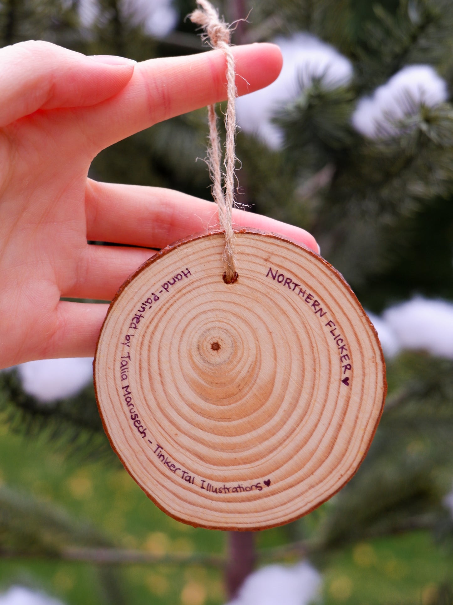 Woodpecker Ornaments- Hand-Painted Ornaments (5)