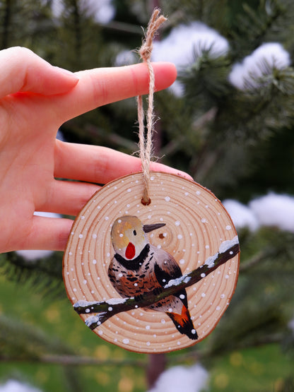 Woodpecker Ornaments- Hand-Painted Ornaments (5)