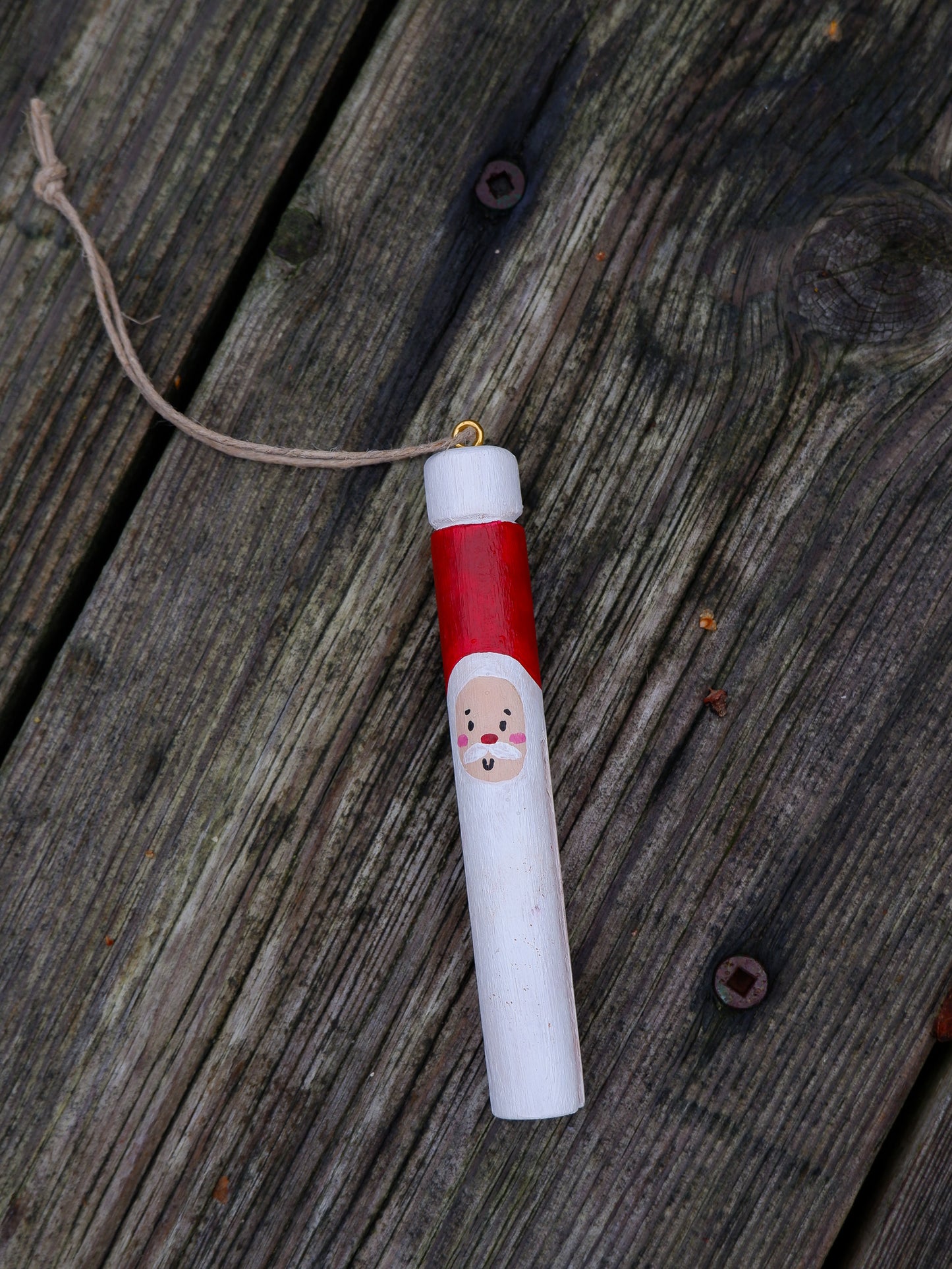 Round Wooden Clothespin Ornaments - Hand-Painted Ornaments