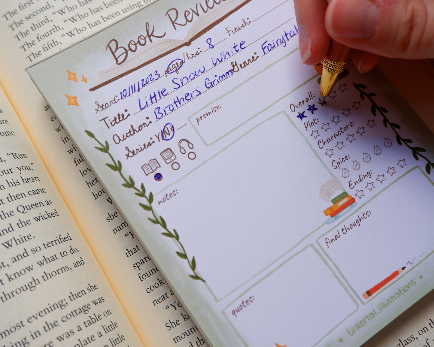 Book Review Notepad