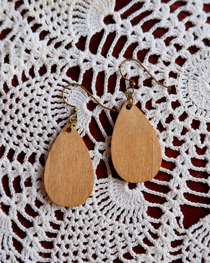 Hand-Painted Earrings - Strawberry Bloom