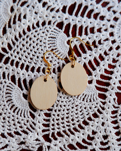 Hand-Painted Earrings - Pacific Dogwood
