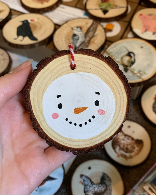 Snowman Hand-Painted Ornament