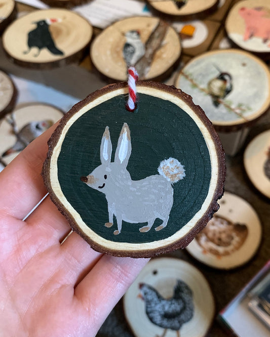 Bunny Rabbit Hand-Painted Ornament