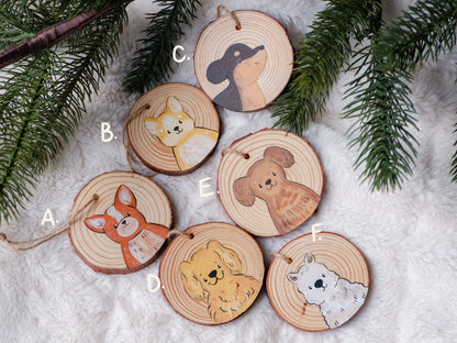 Pet Dogs - Hand-Painted Ornaments (6)