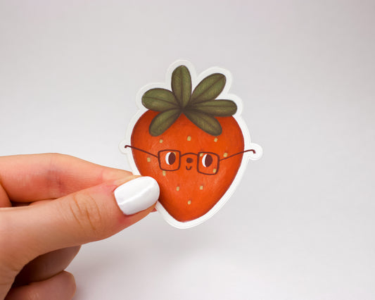 Handmade Funky Strawberry Sticker
