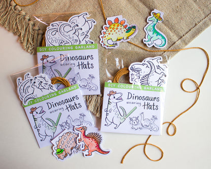 Dinosaur Colouring Garland