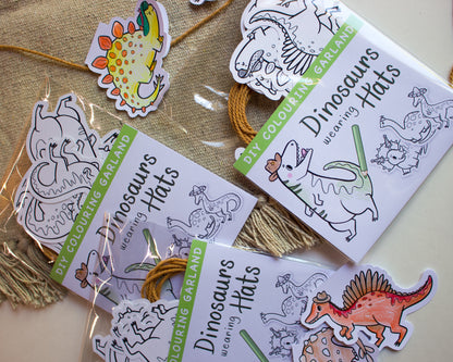 Dinosaur Colouring Garland