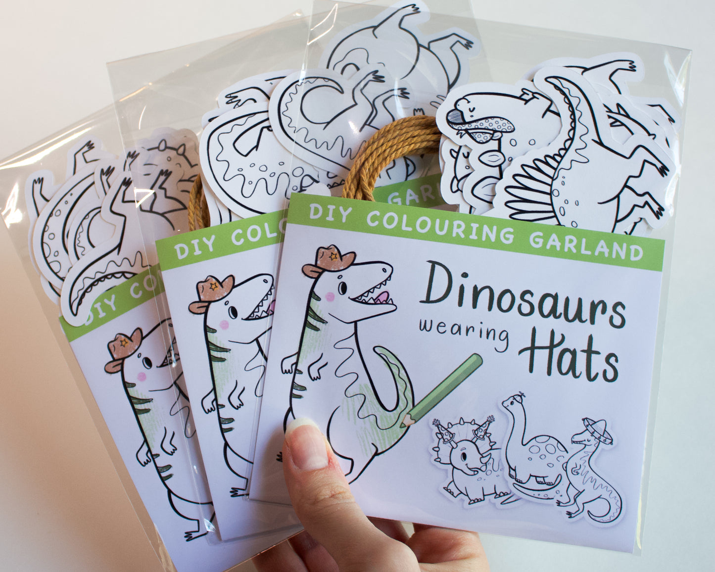 Dinosaur Colouring Garland