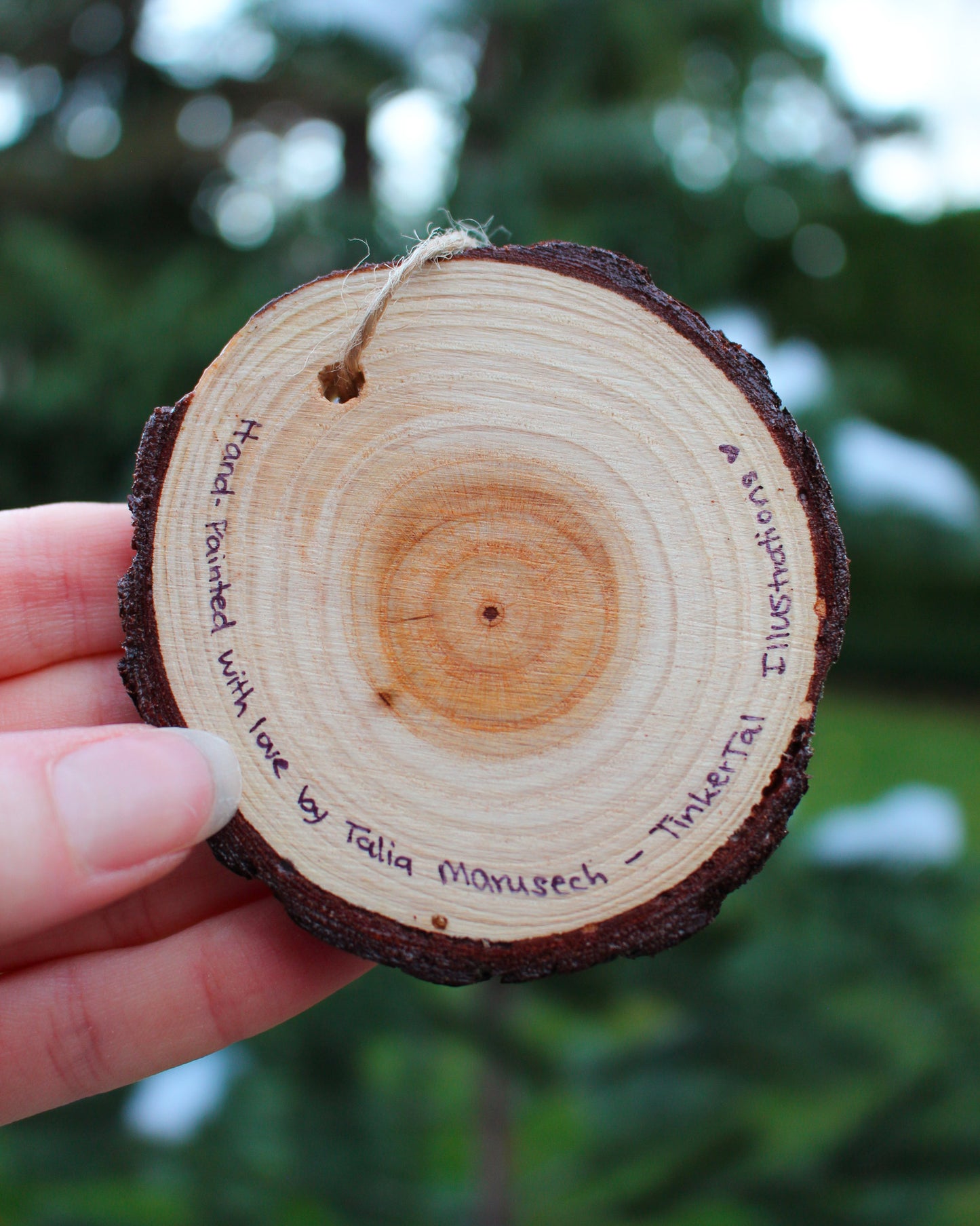 Round Chicken Ornaments - Hand-Painted Wood Ornaments