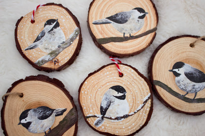 Chickadee Ornaments (5) - Hand-Painted Ornaments