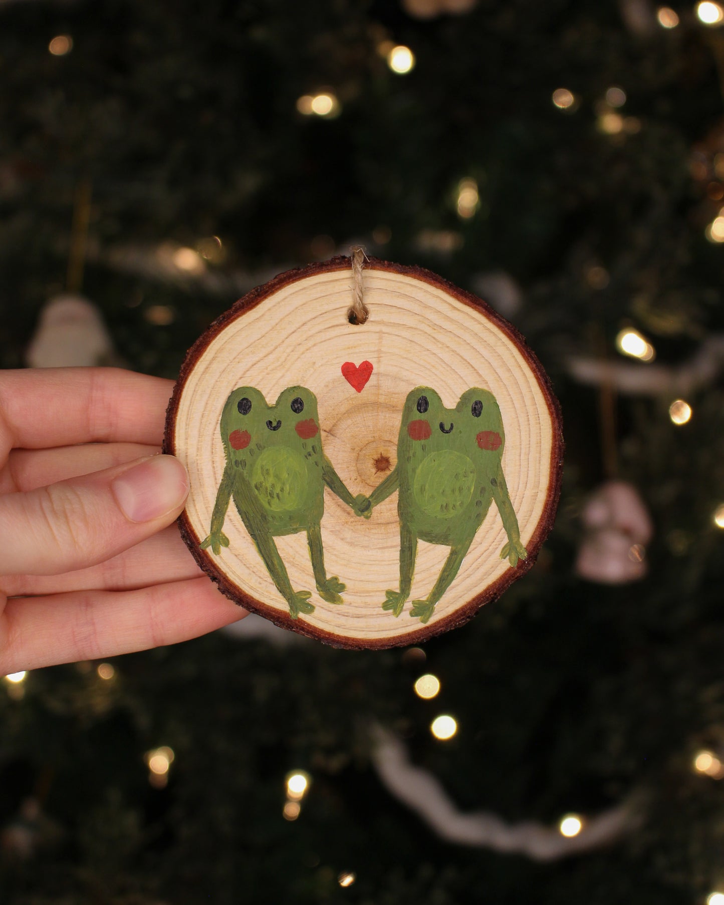 Frog Ornaments (6) - Hand-Painted Ornaments