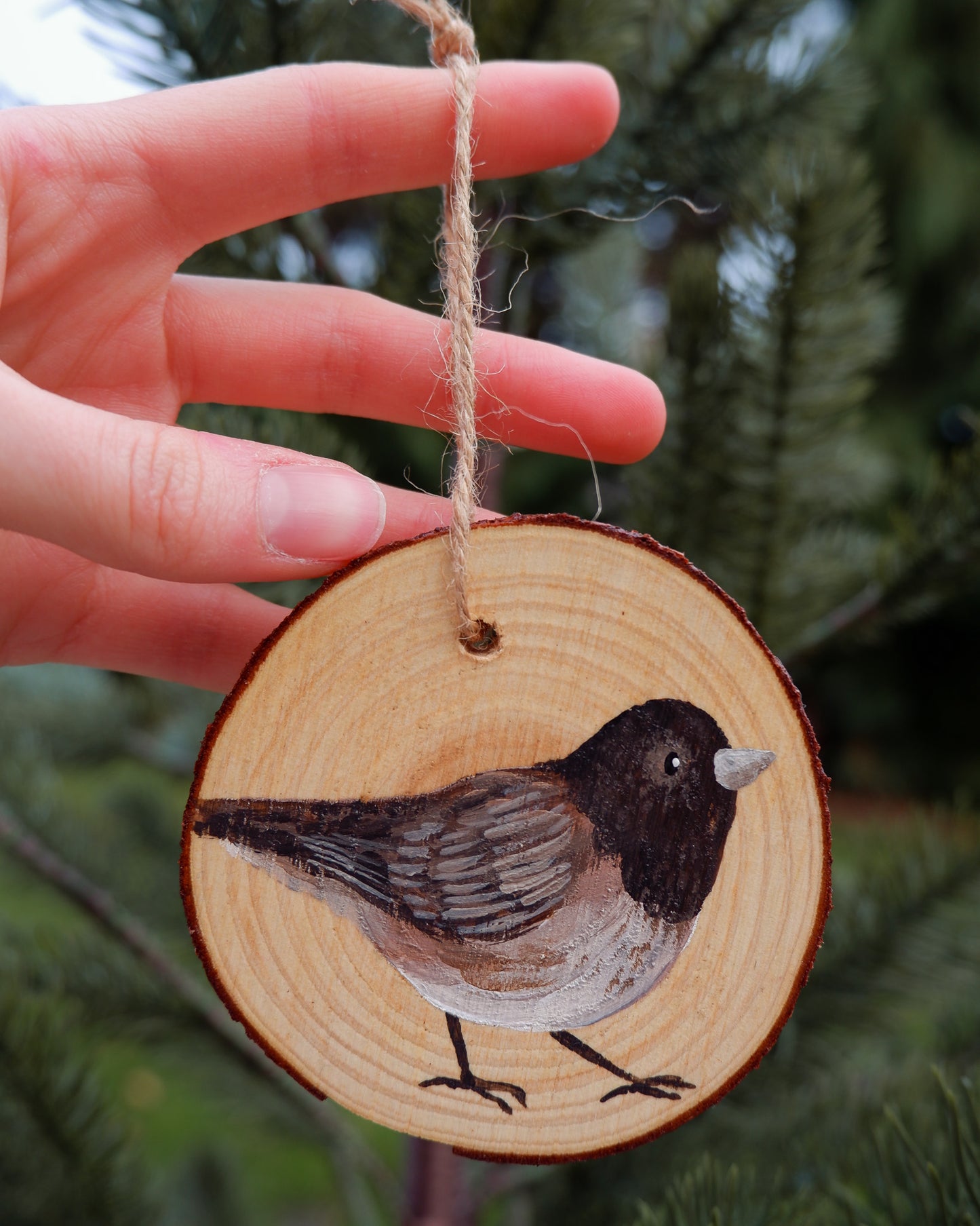 Junco Bird Ornament - Hand-Painted Ornament